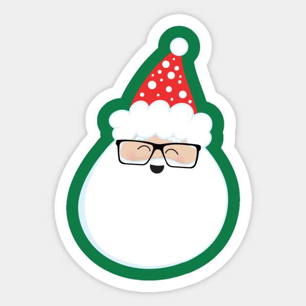 Laughing Santa Wearing Glasses Sticker by DANPUBLIC